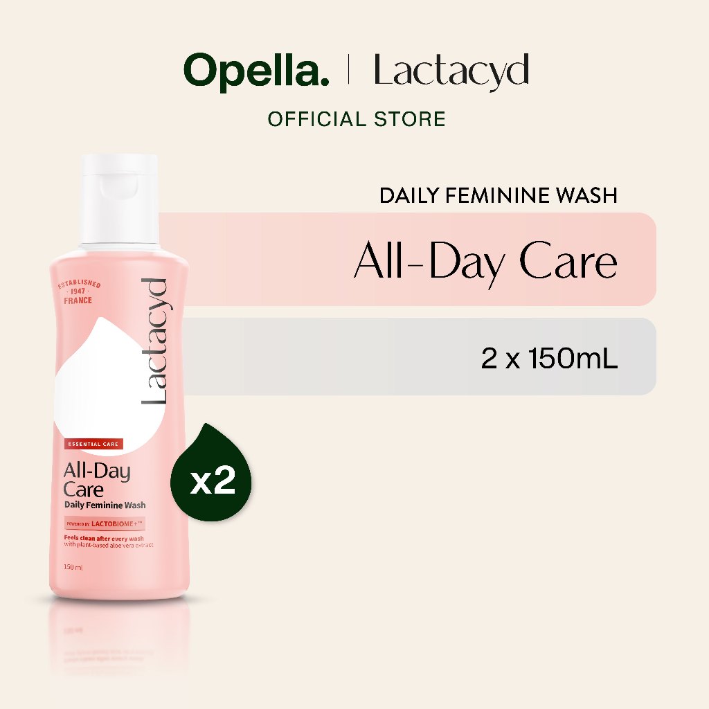 Lactacyd All Day Care Feminine Wash 2x150mL - Pembersih Kewanitaan untuk Melindungi dari Gatal dan I