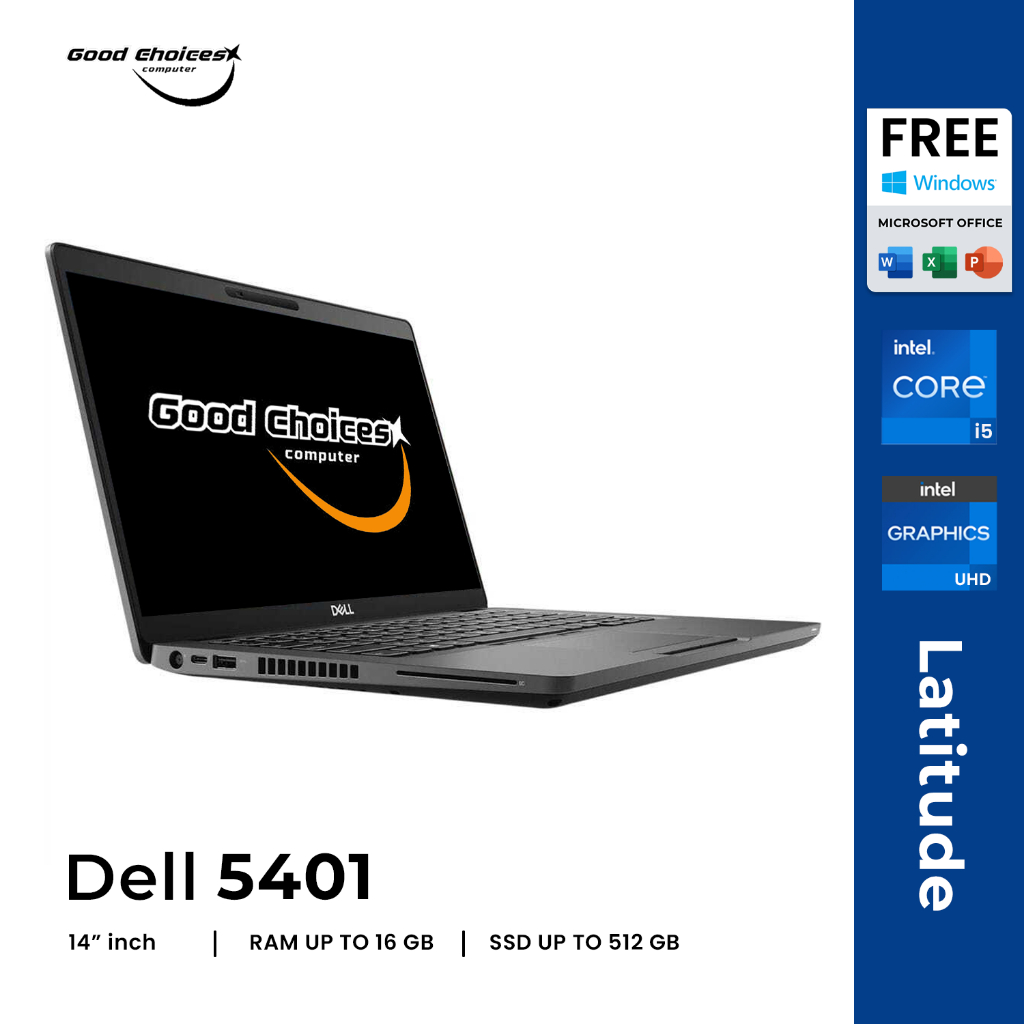 Laptop Dell Latitude 5401 intel Core i5 Gen 9 RAM 32 GB SSD 1 TB NVME + MOUSE WIRELESS & TAS