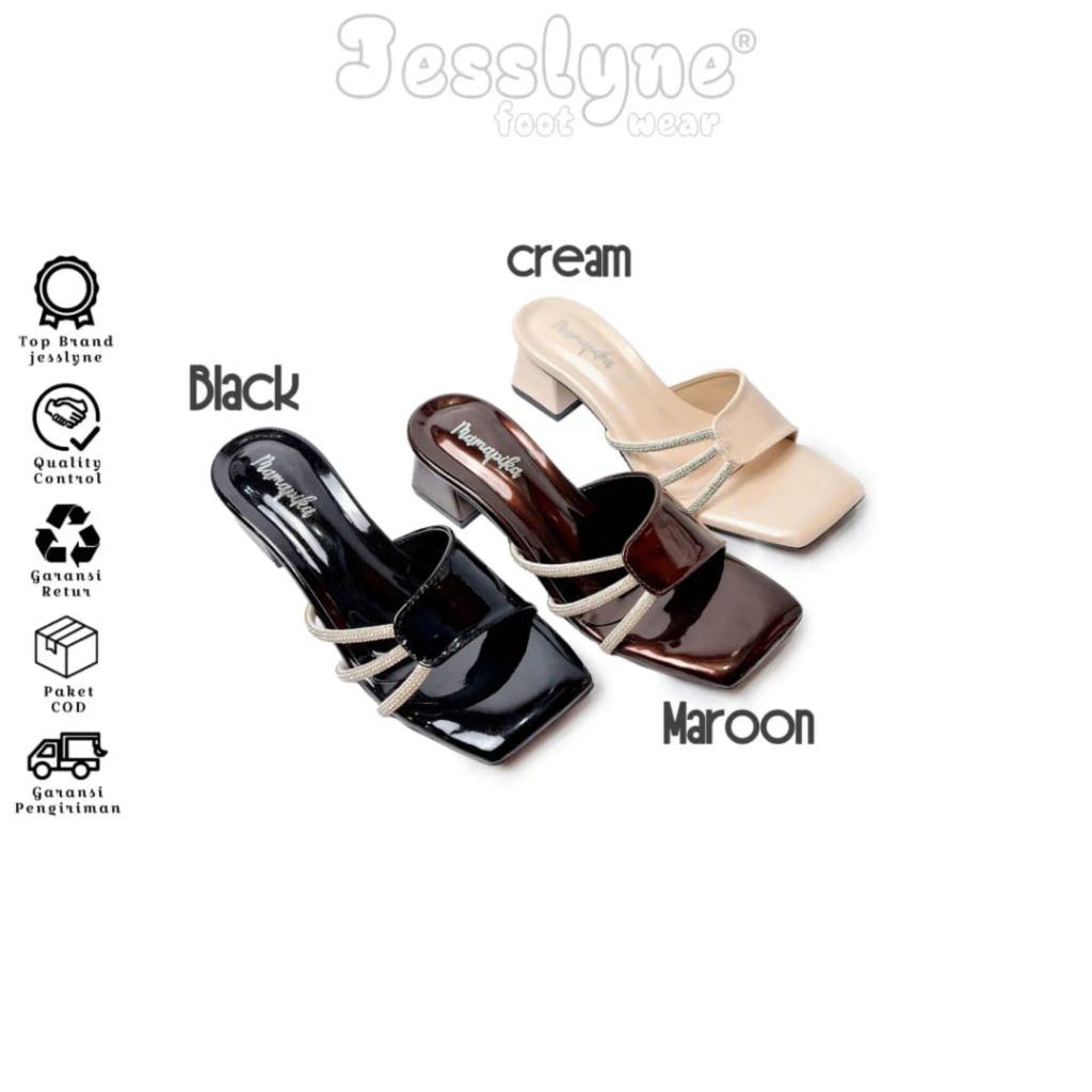 JESSLYNE | Sandal hells | Sandal Wanita | Sandal jepit | Sandal sepatu | Sepatu wanita