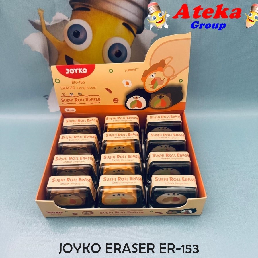

[1BOX/12PCS] JOYKO Penghapus Eraser ER-153 Sushi Roll Eraser