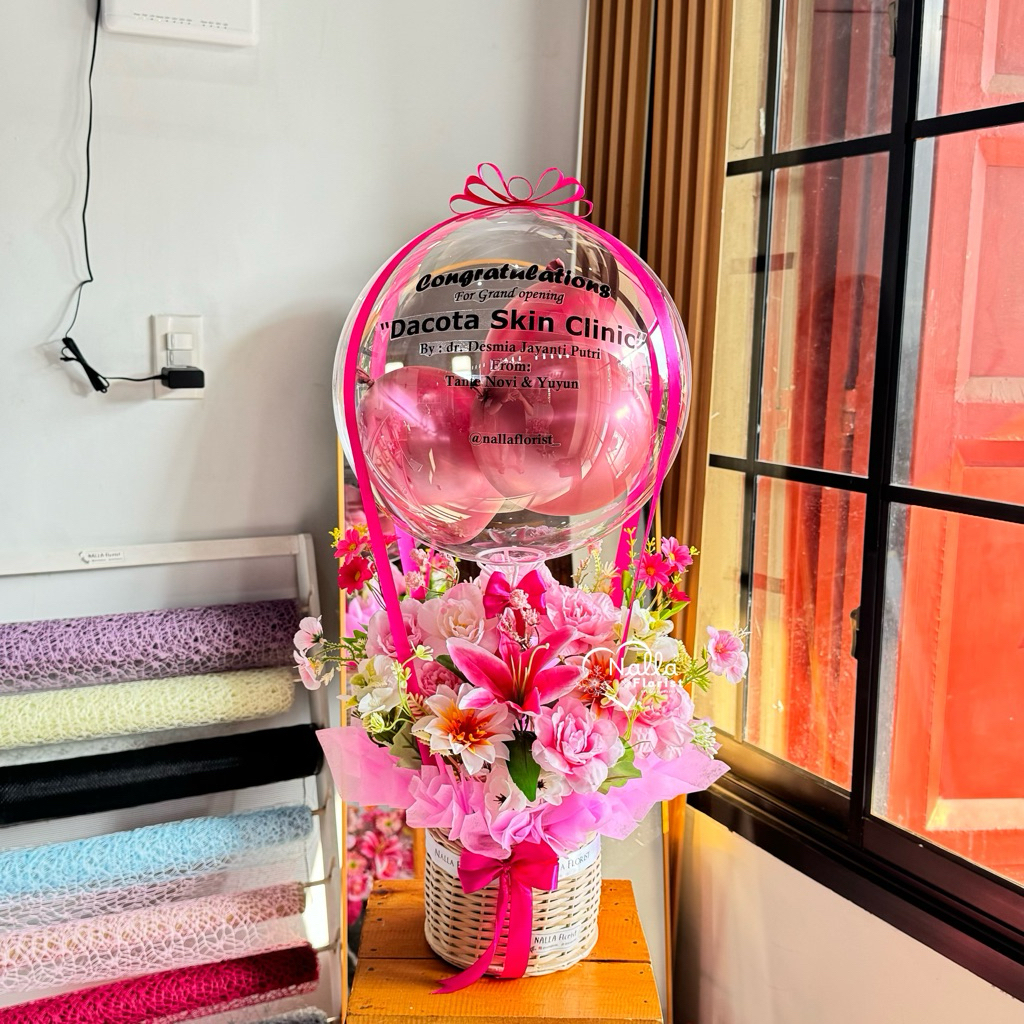 Buket keranjang bunga balon pvc/bouquets wisuda/ulang tahun