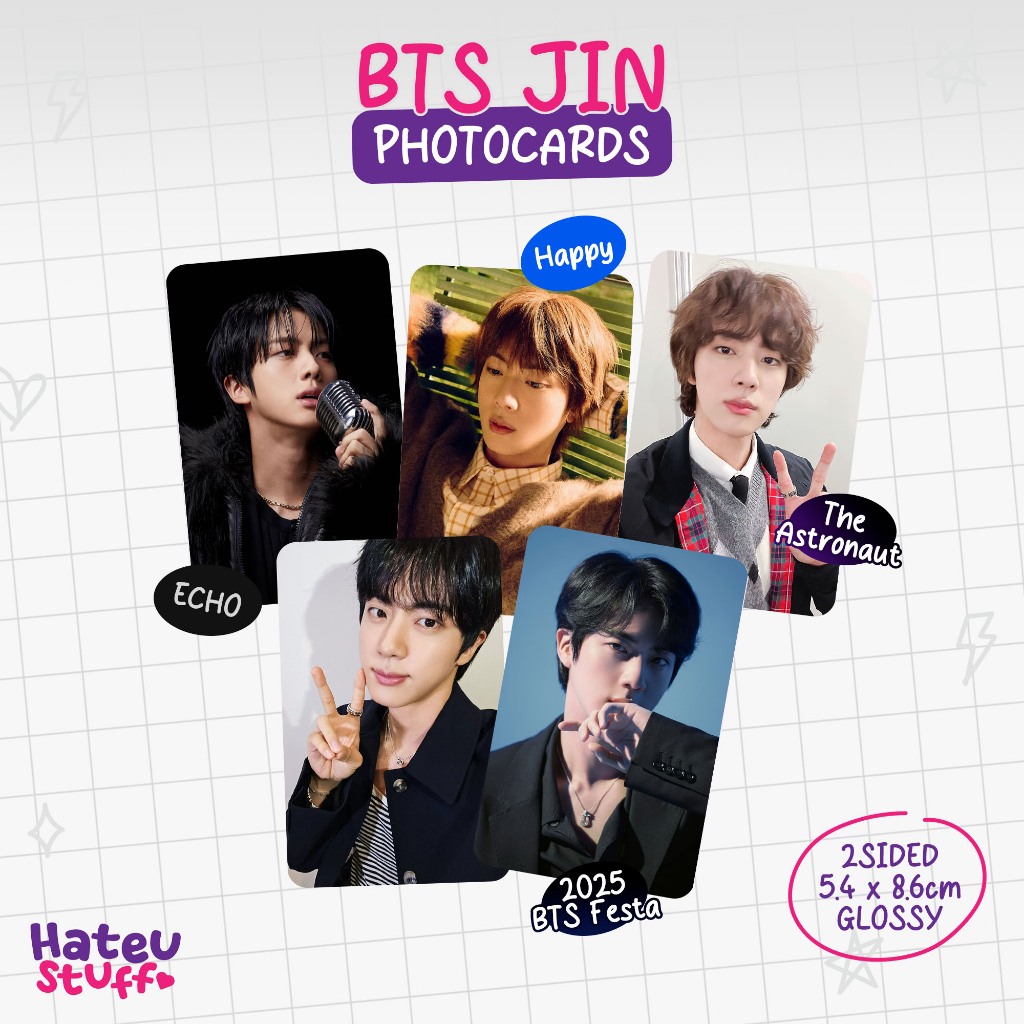 [all-in] Bangtan Jin Unofficial Photocard + Selca (Festa 2025, ECHO, HAPPY, The Astronaut)