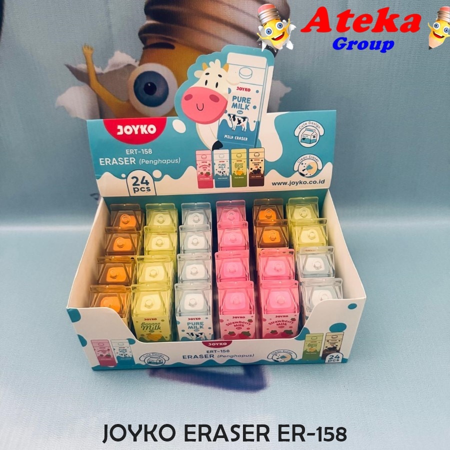

[BOX/24PCS] JOYKO Penghapus Eraser ERT-158 Milk Eraser