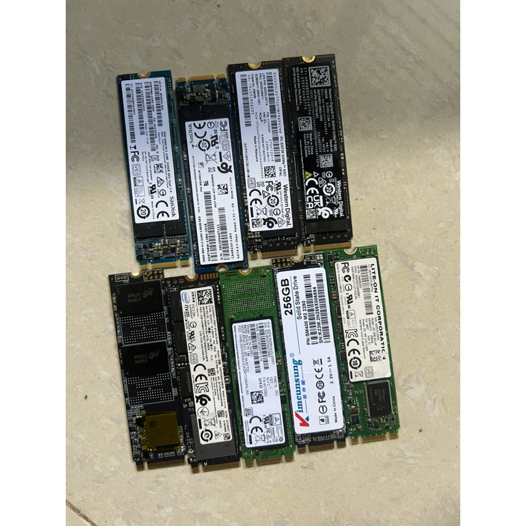 SSD NVME M.2 256GB INTEL,WD,SAMSUNG