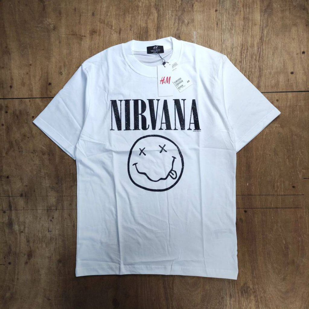 Kaos Tshirt Nirvana Smiley Cotton Combed 24s Mirror Fulltag