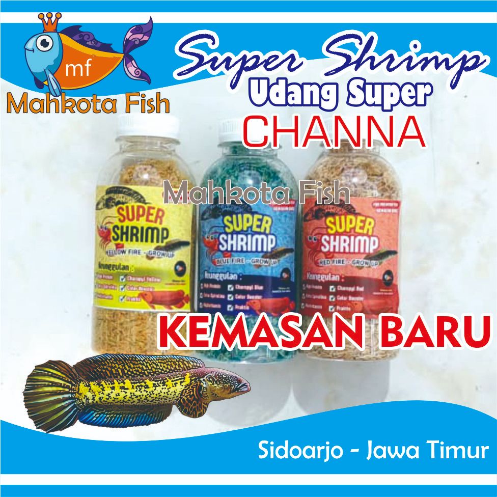 SUPER SHRIMP Chana | Pelet Ikan Chana Udang Kering | Pakan Warna Chana | Pakan Warna Cana | Cana | C