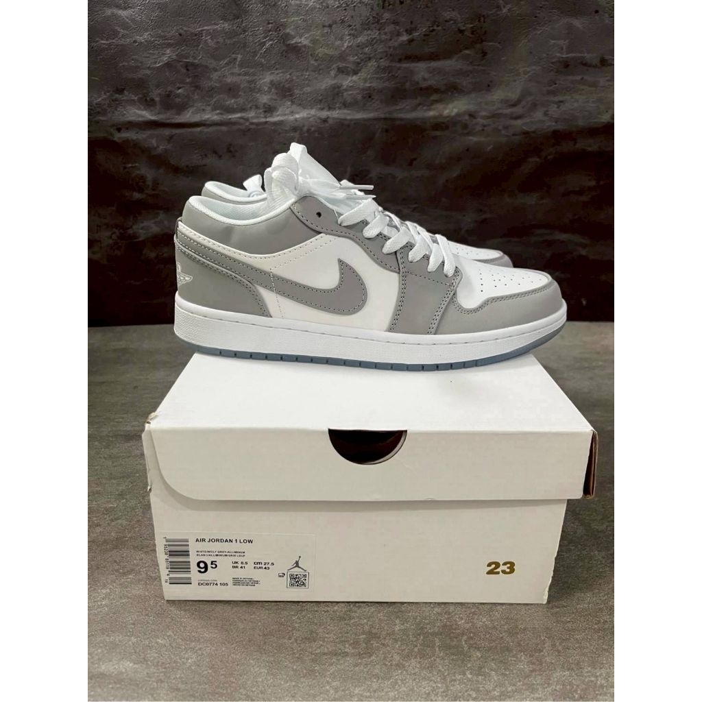 Sepatu Nike Air Jordan 1 Low Wolf Grey