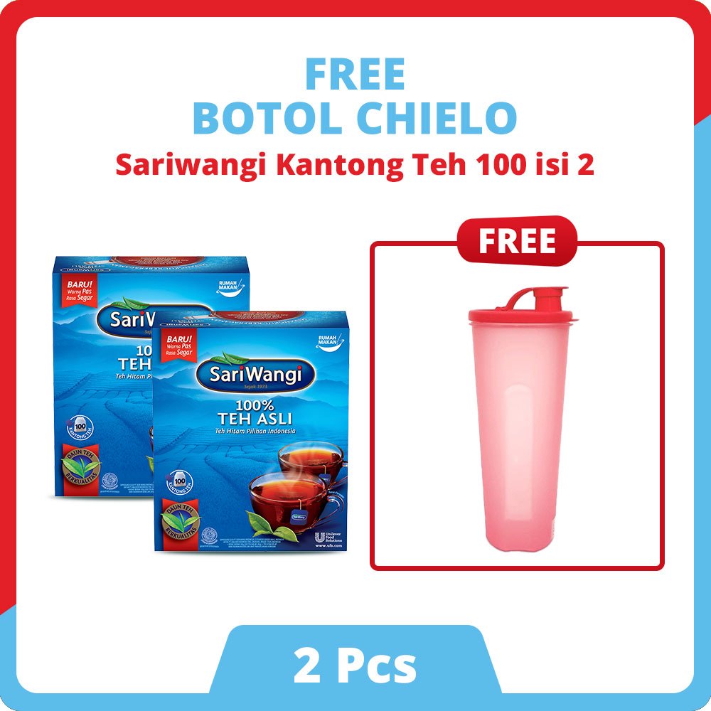 

Sariwangi TB 100 isi 2 FREE Botol Chielo
