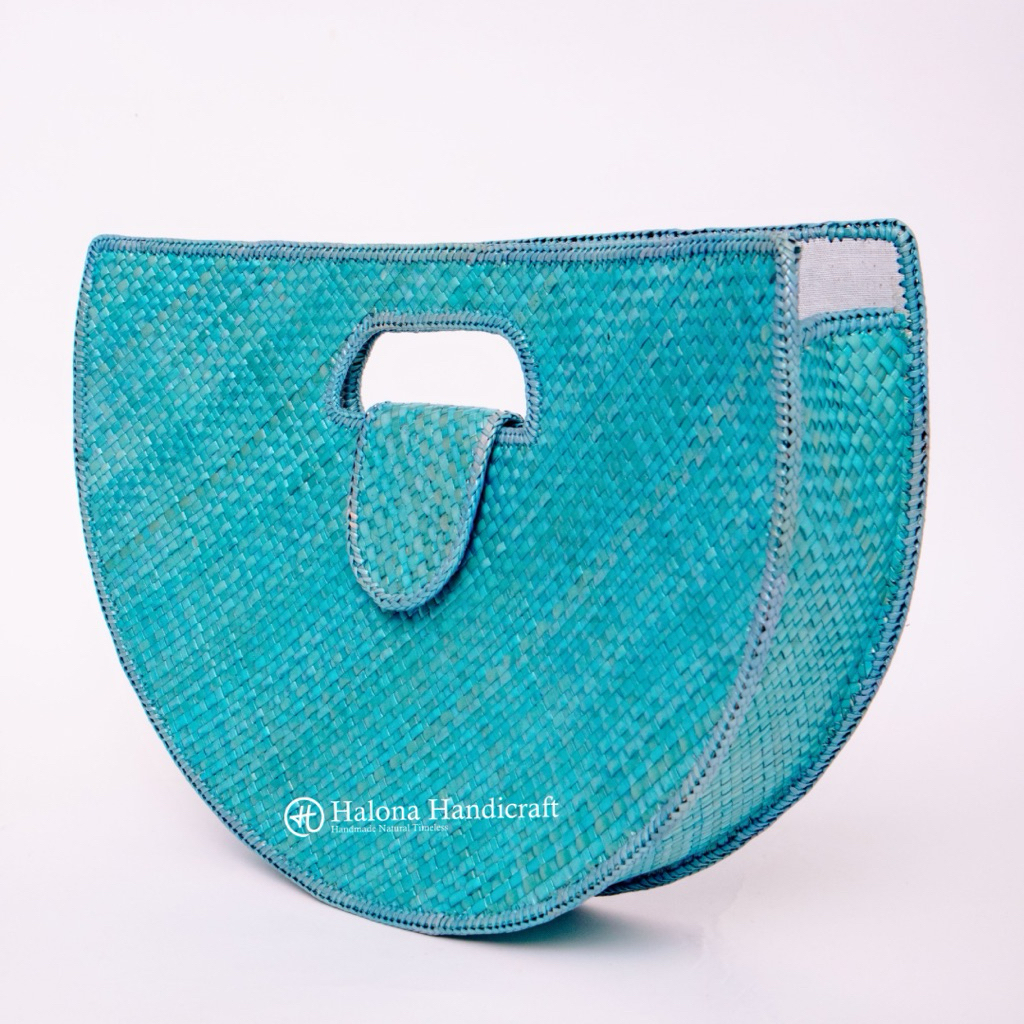 Tas Pandan Wulan/Tas Handbag Wanita Anyaman Pandan Premium/Halfmoon Bag women Woven Bag