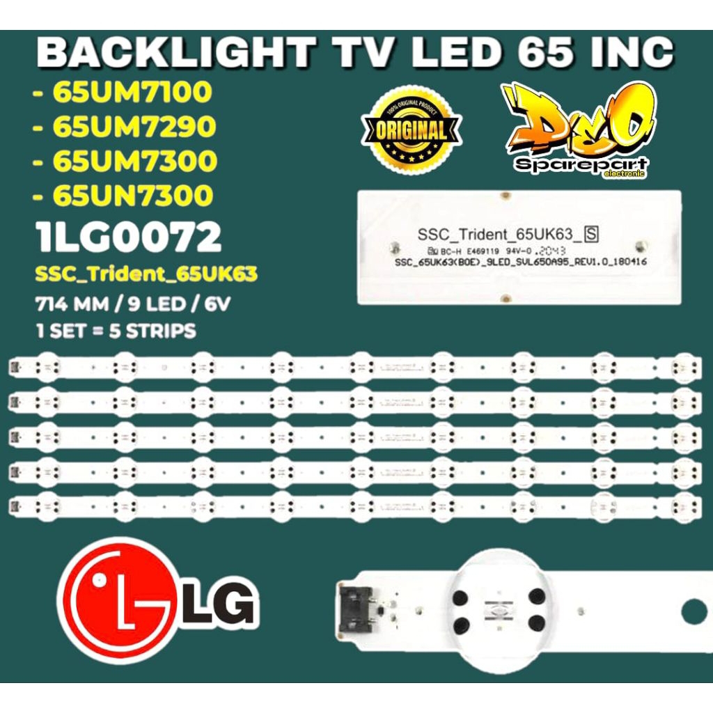 BACKLIGHT TV LG 65 INC 65UM7100 65UM7290 65UM7300 65UN7300