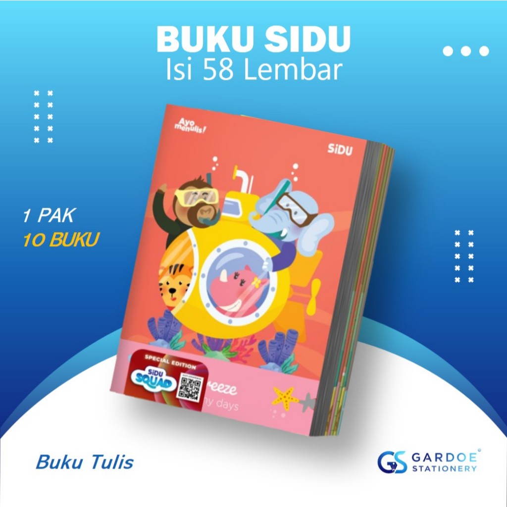 

READY COD!!! Buku Tulis SIDU 58 LEMBAR (10 PCS)