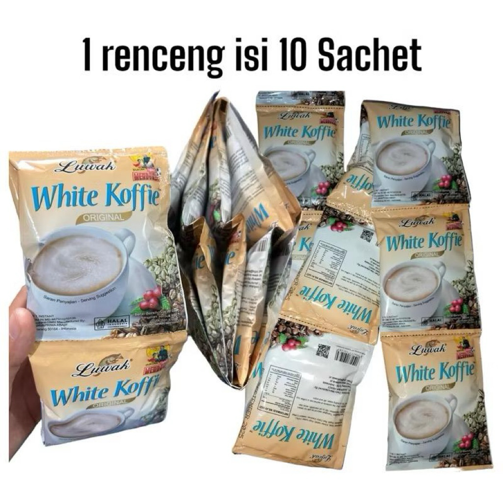 

30 Sachet/3 rtg LUWAK WHITE KOFFIE RENCENG KOPI INSTAN MURAH