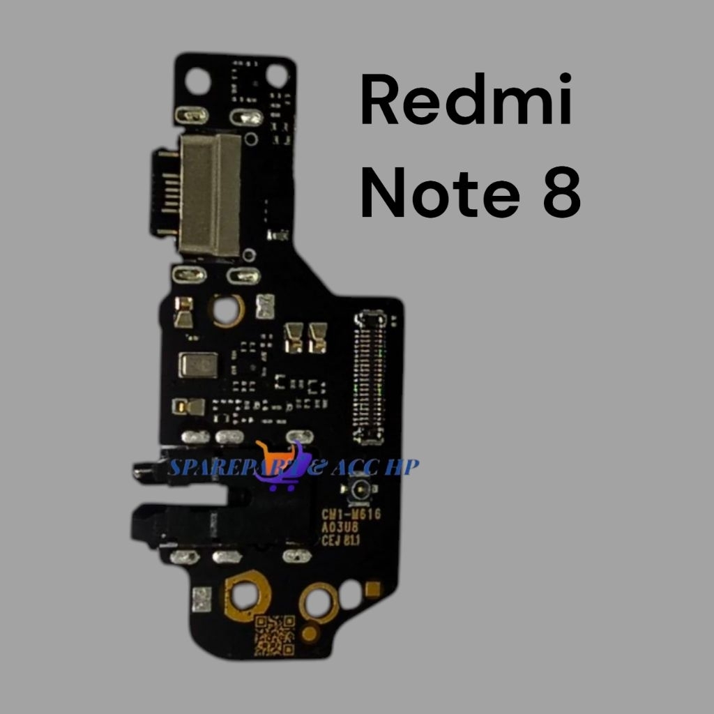 Xiaomi Redmi Note 8 Papan Case / Konektor Charger + IC Microsoft
