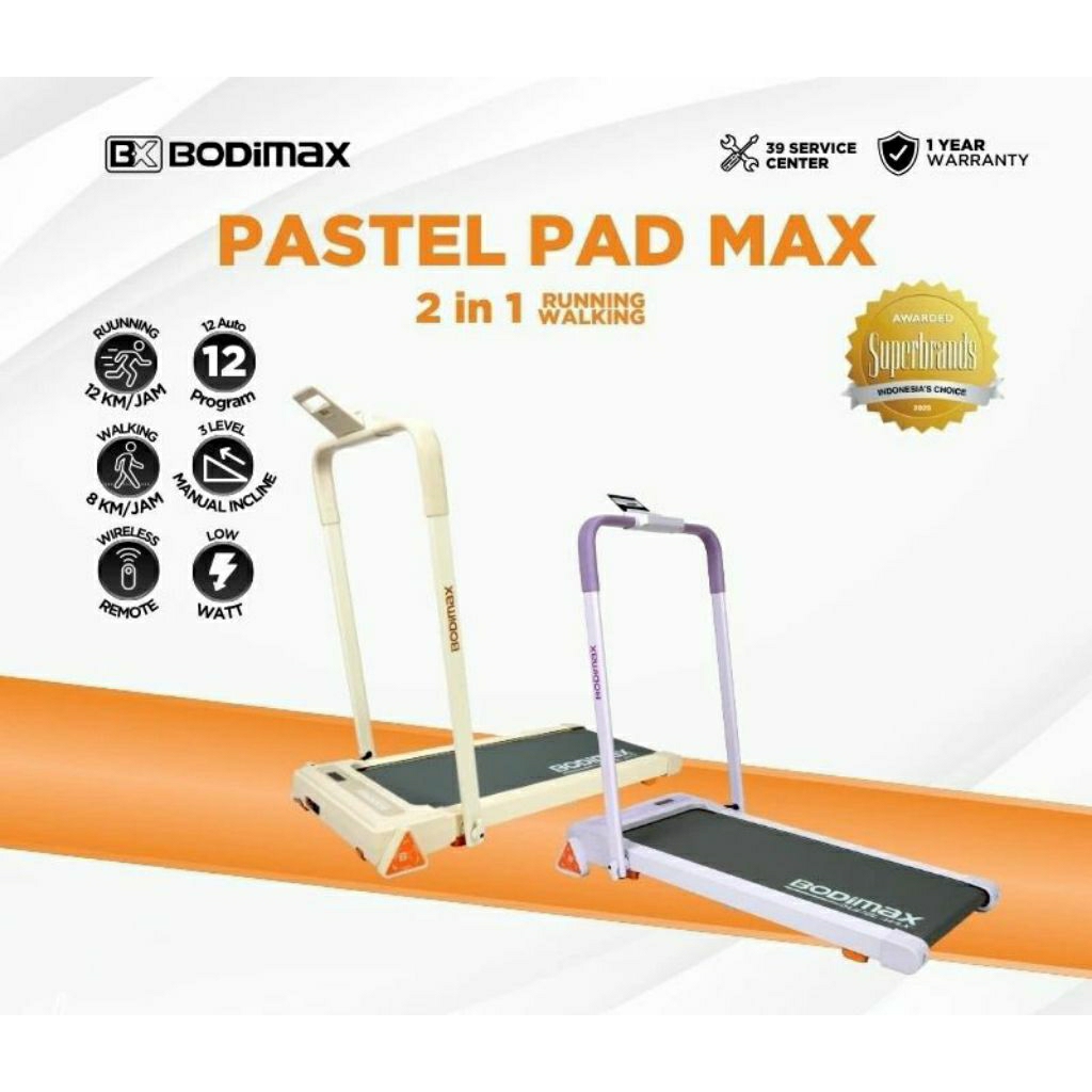 Bodimax Running pastel max incline treadmil
