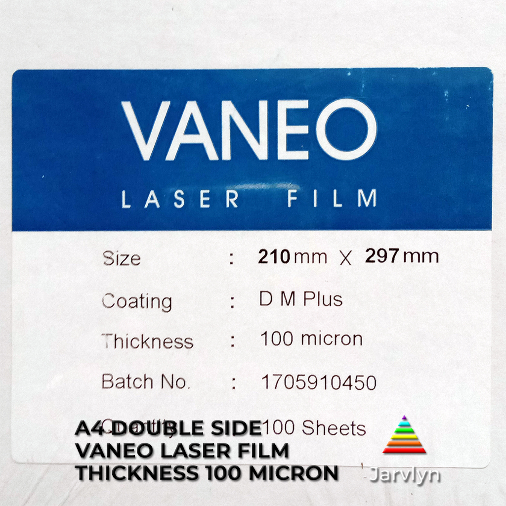 

Vaneo Laser Film A4 Double Side Matte Plus 100 micron Polyfilm Mylar Kodaktris