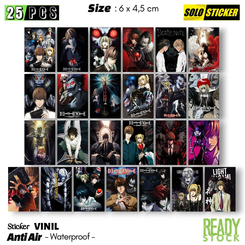 

Sticker Vinil Death Note Waterproof Sticker Laptop Paper Stationery Tumbler Koper HP Diary Notebook