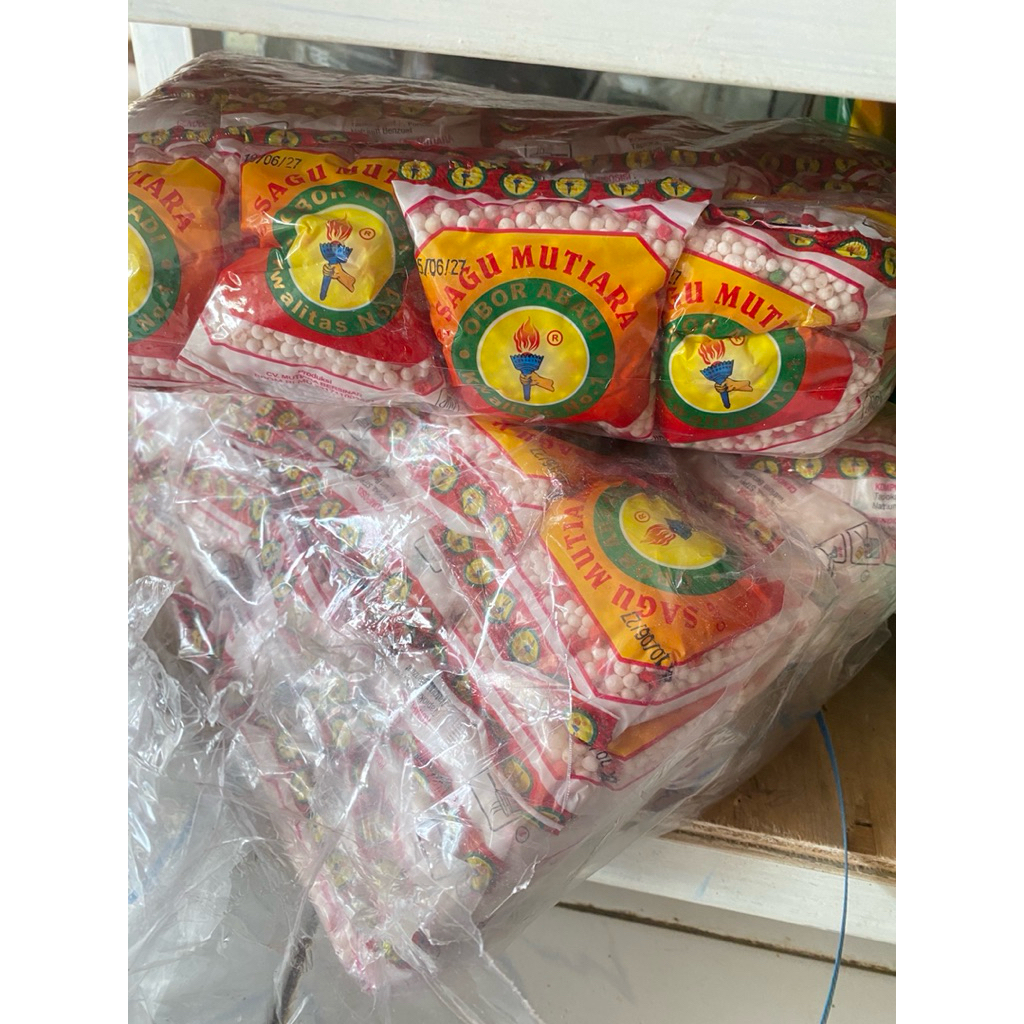 

Sagu Mutiara cap kucing/ obor abadi 100gr