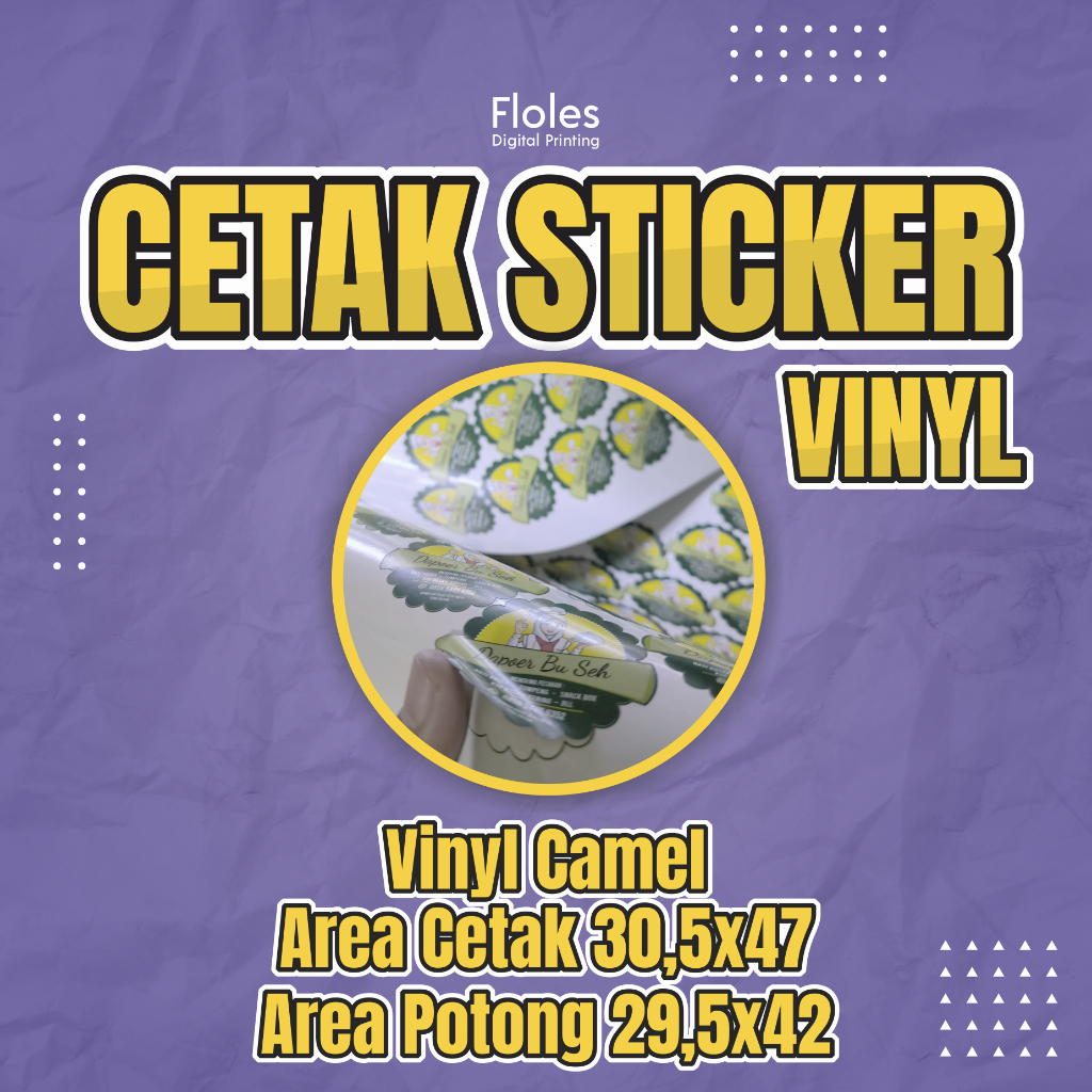 

Stiker Vinyl / Stiker Label / Stiker potong Kisscut / Stiker Anti Air