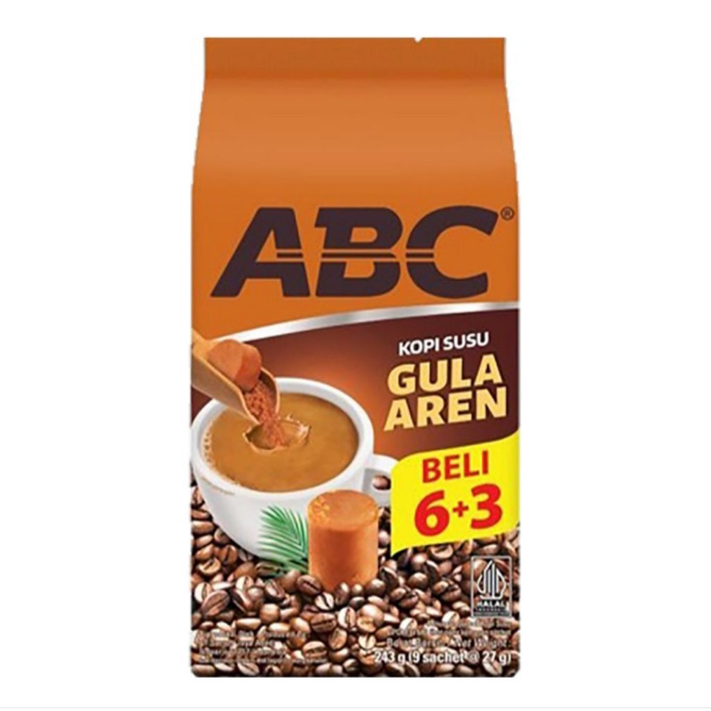 

ABC KOPI SUSU GULA AREN ISI 9 X 27 GR