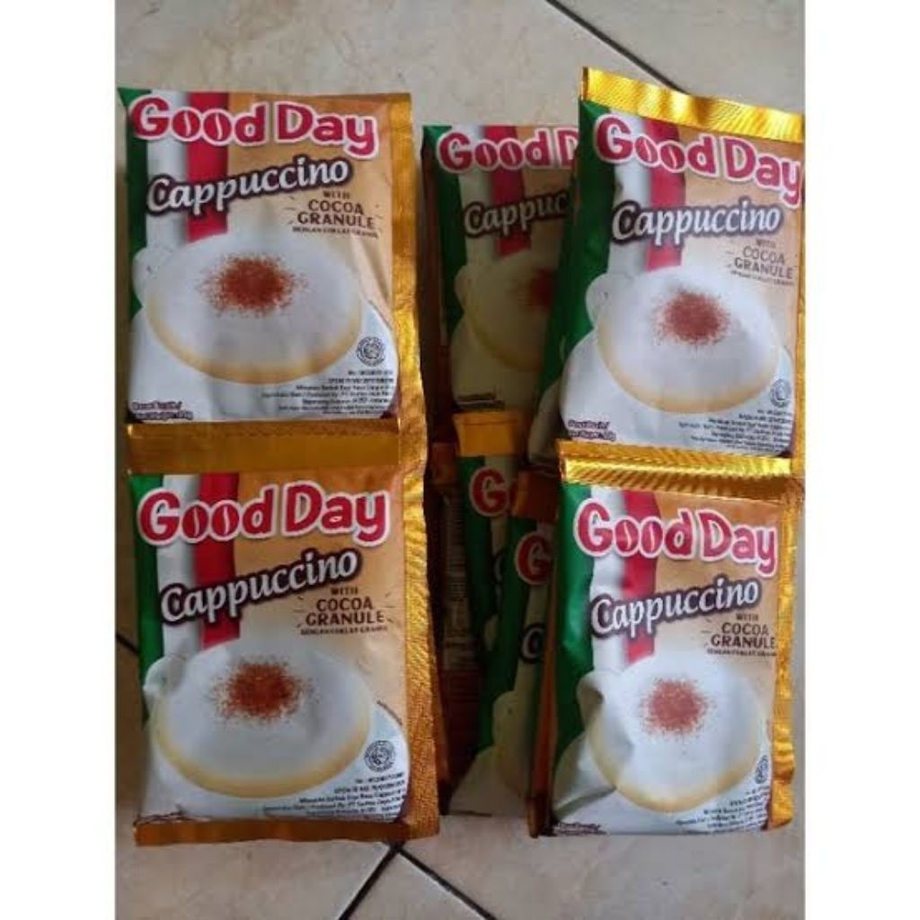 

Kopi GOOD DAY Cappuccino isi 10 pcs - Kemasan 1 RTG 10x25gr