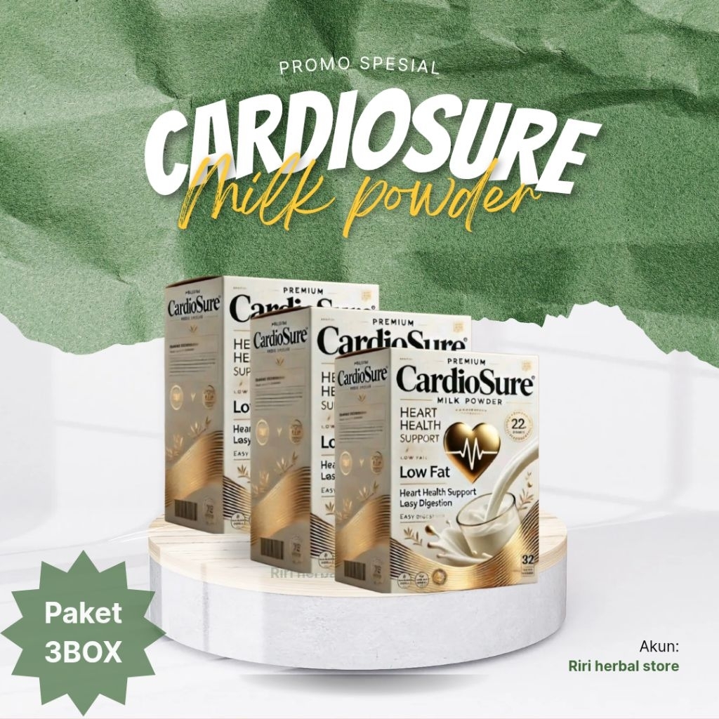 

3Box CardioSure Original Susu Bubuk Murni Herbal Atasi Hipertensi Menjaga Kesehatan Jantung & Kolestrol Ampuh