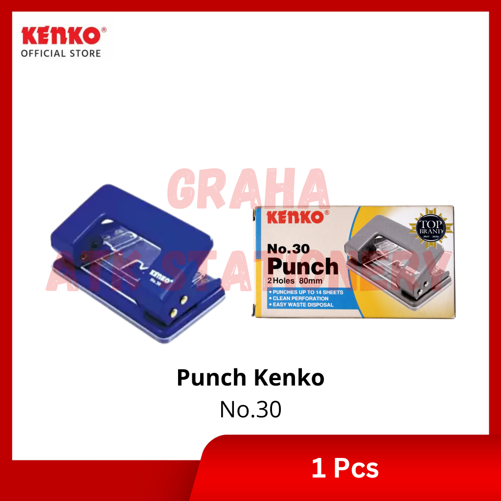 

[1 Pcs] Punch Kenko No.30 / Pembolong Kertas Dua Lobang Kenko No.30
