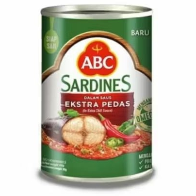 

Sarden ABC Kaleng Cabai/Extra Pedas/Tomat 155 gram