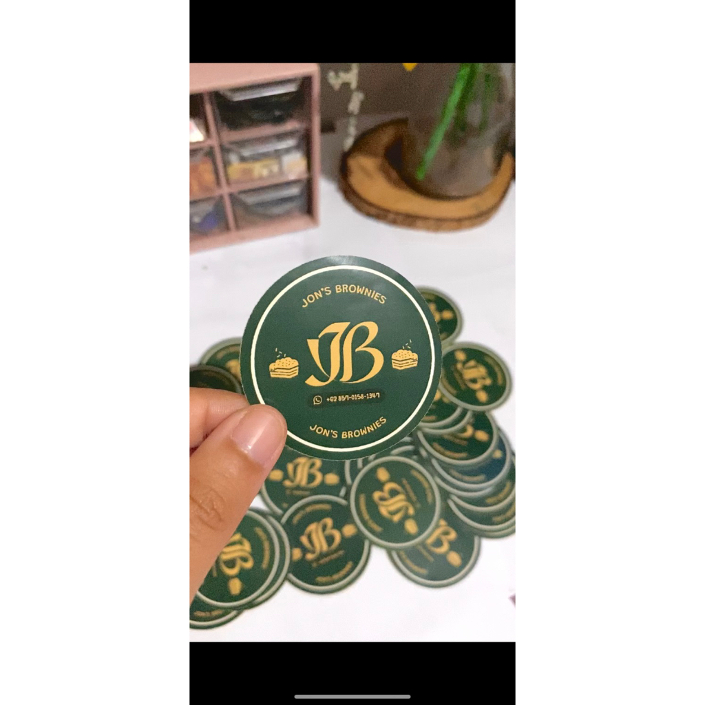 

45pcs stiker | cetak stiker bulat usaha atau bisnis UMKM