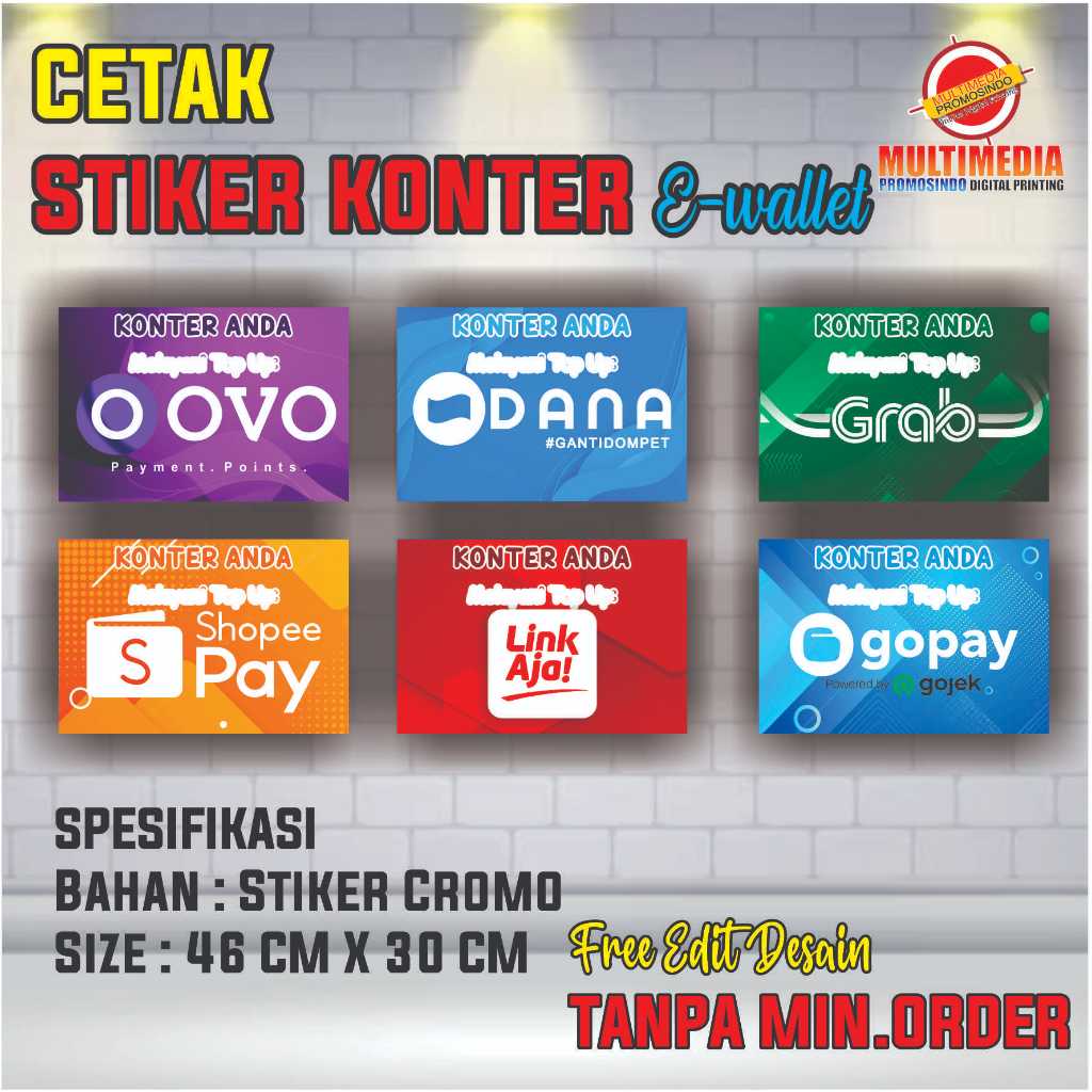 

Stiker Etalase Bawah Konter / Stiker Etalase Bagian Bawah/ Stiker Ewallet / Stiker Dana/ Stiker Shopeepay
