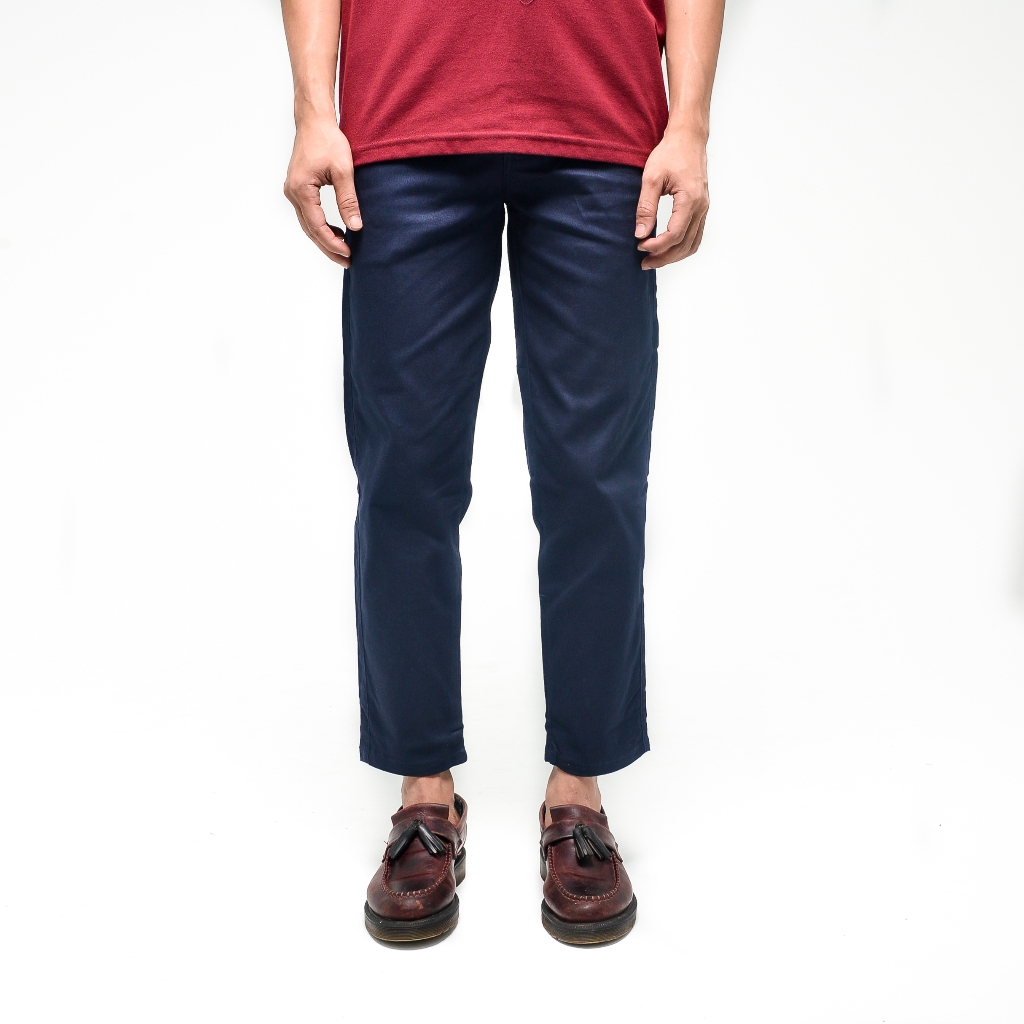 Dryroots Inc Ankle Pants Chino Casuals Slim Fit Navy Blue