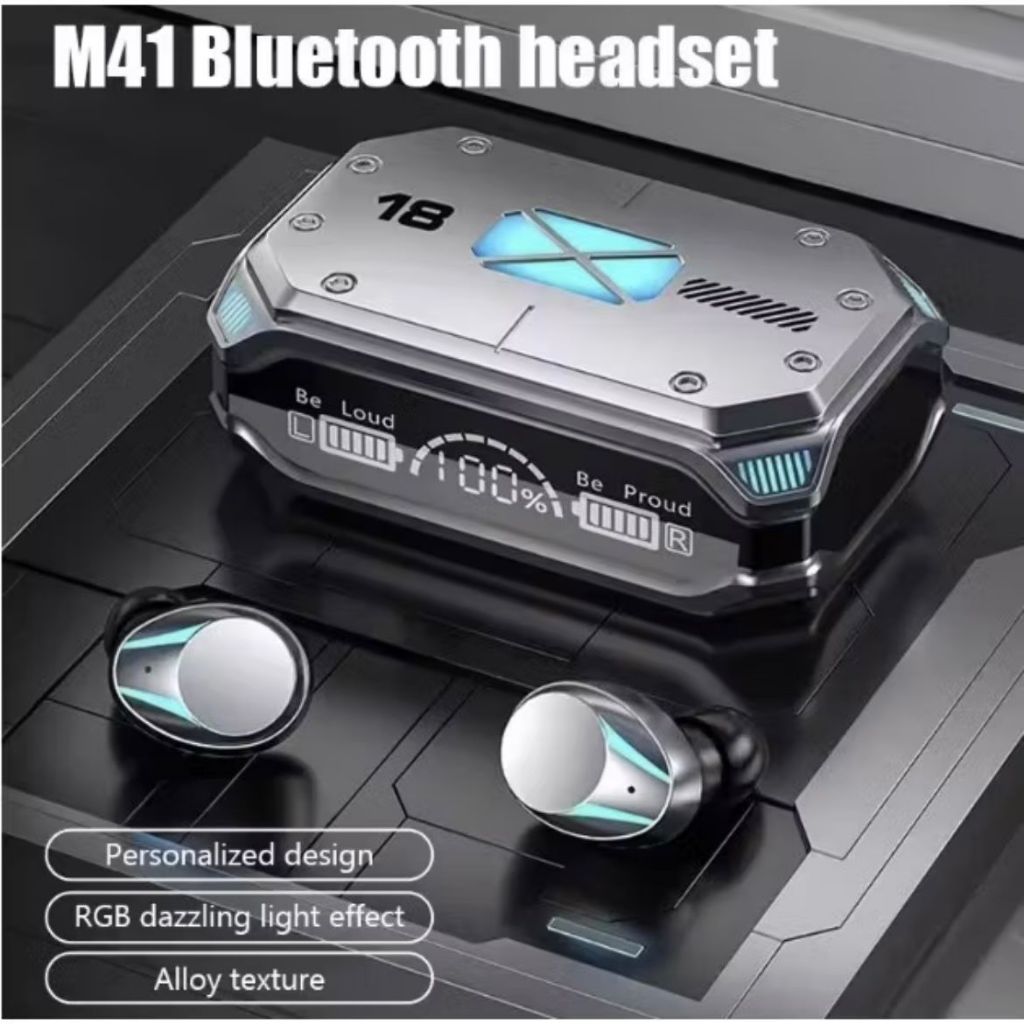 TNW M41 Headset Bluetooth Earbuds TWS Gaming Earphones with 5000mah Power Bank