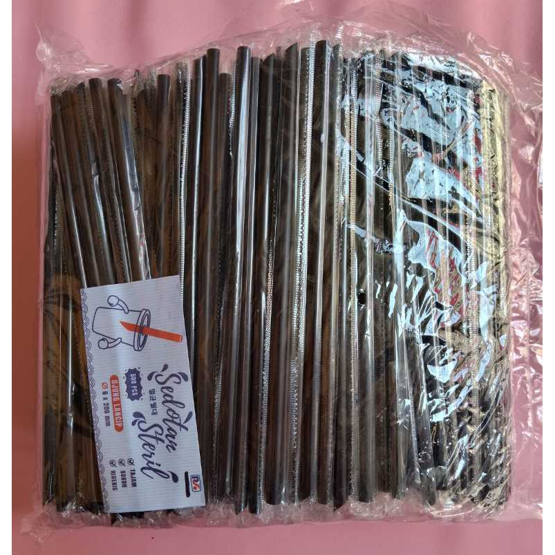 500pcs sedotan steril sedotan higienis sedotan lancip