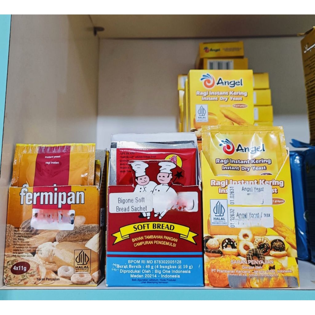 

Ragi Instan/Fermipan/Bigone Soft Bread Sachet/Angel Yeast Sachet