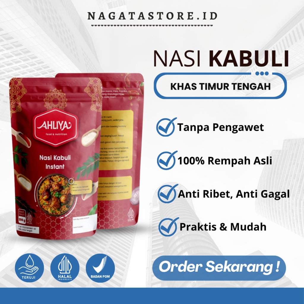 Nasi Basmati Kebuli Beras Bumbu Instan Mandhi Kemasan 200g Briyani Kabsah Paket Biryani Premium