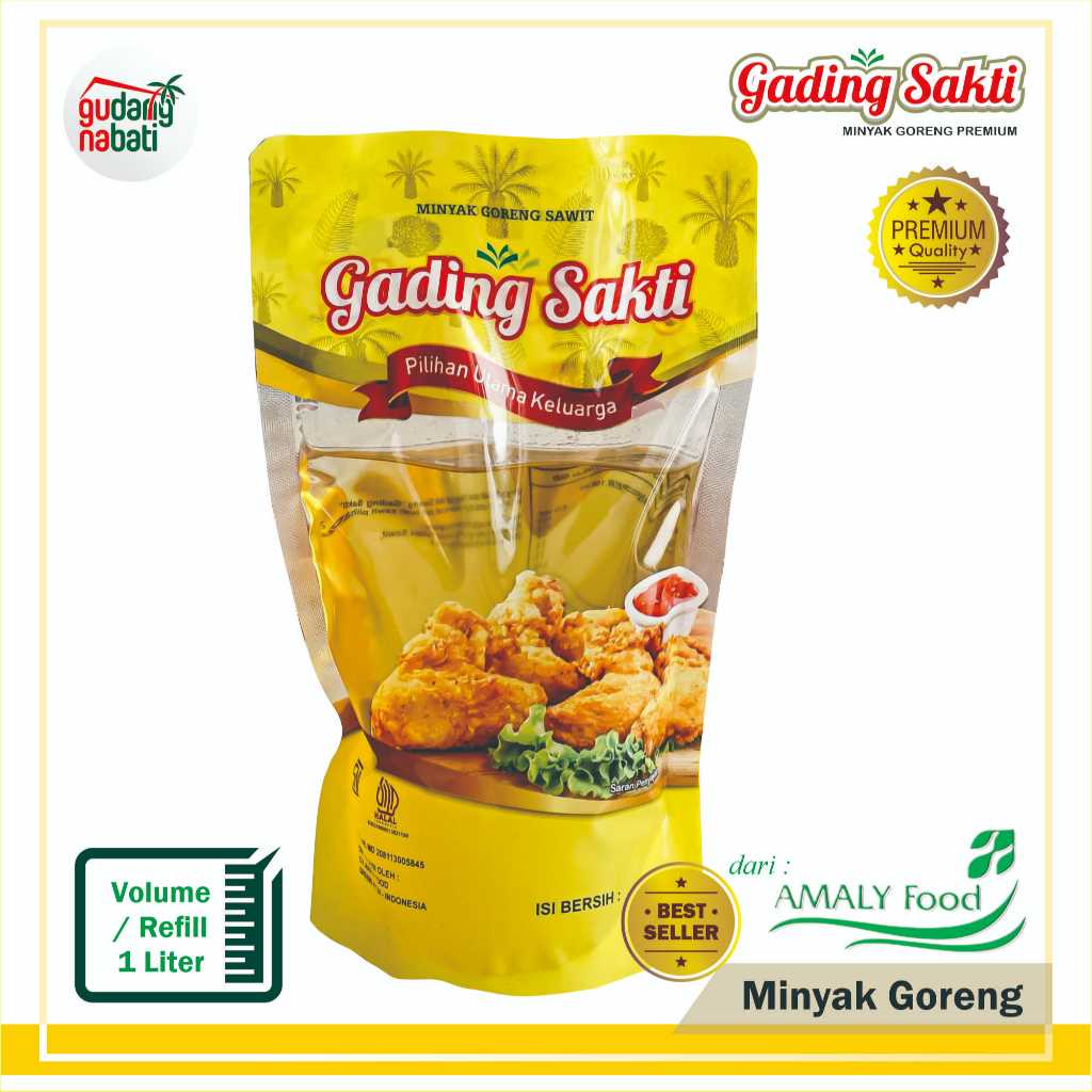 

Minyak Goreng Gading Sakti 1 Liter Murah Kemasan Refill / Dus Promo Gurih SNI Halal BPOM