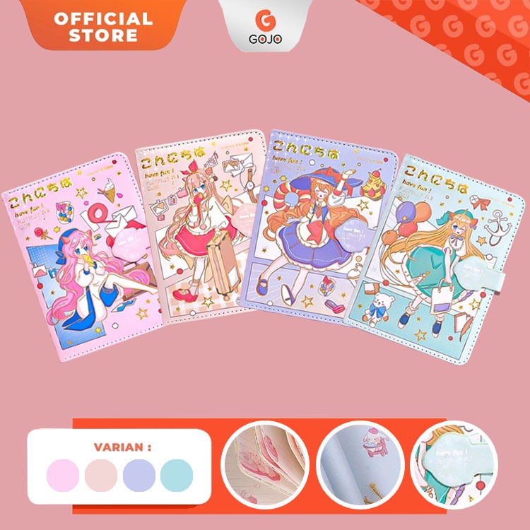 

Magnetic Mini Notebook Buku Diary Have Fun PU Leather Buku Catatan Anak Perempuan Lucu Cute - 6442
