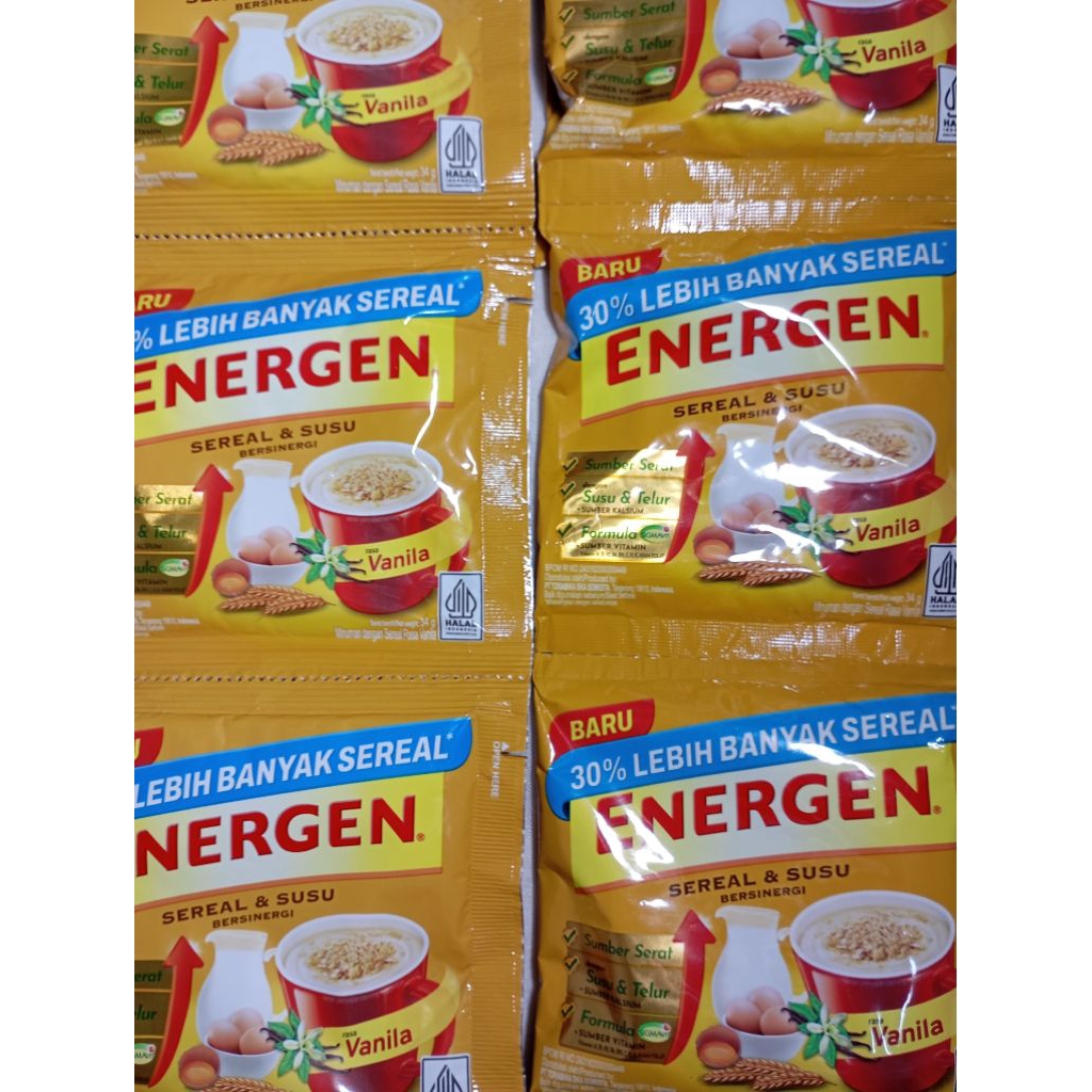 

Energen Vanila 1 renceng isi 10