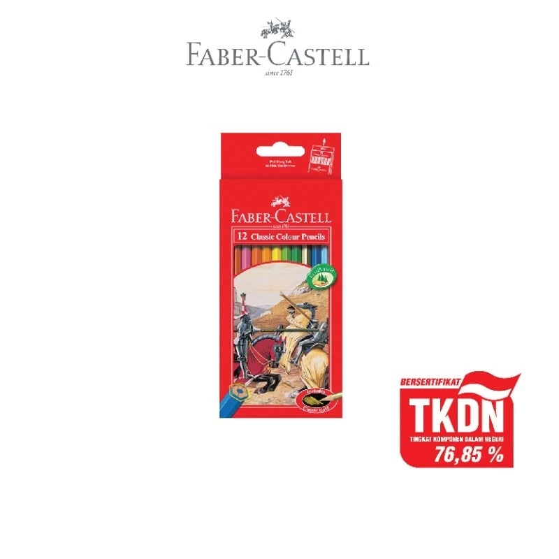

Nulisstore Kelir Kayu Pensil Warna Faber-Castell Pensil Warna Classic Colour Pencil set 12 Panjang