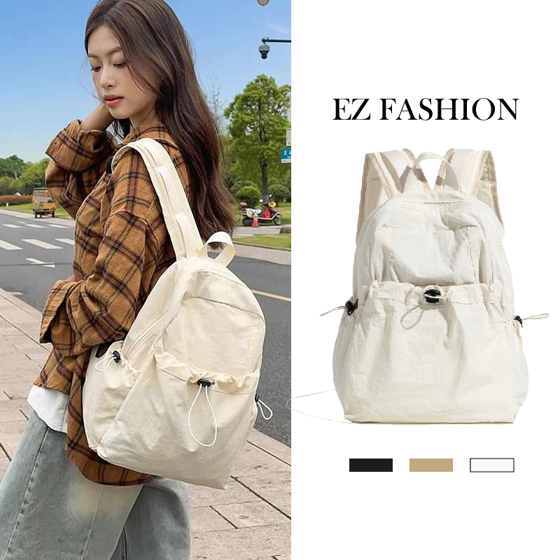 Ransel ringan kain nilon Backpack Kuliah Tas Ransel Tas Ransel Laptop Wanita Aesthetic Vintage Style