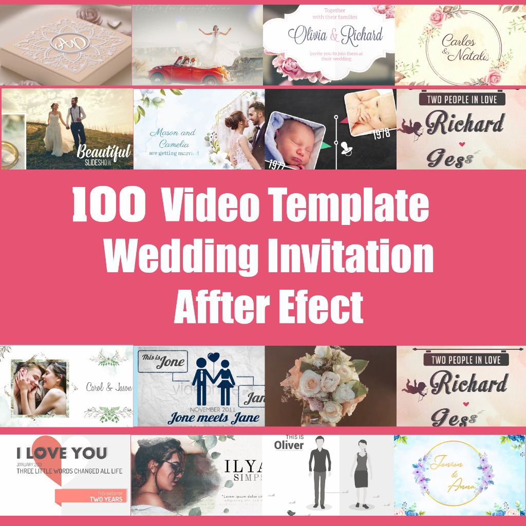 100 Lebih Video Template  Wedding Invitation  After Effect