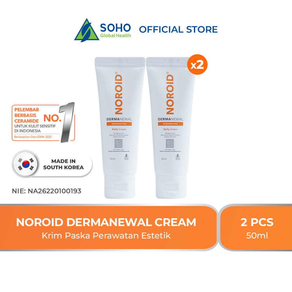 Noroid Dermanewal Regenerating Cream 50ml x 2pack