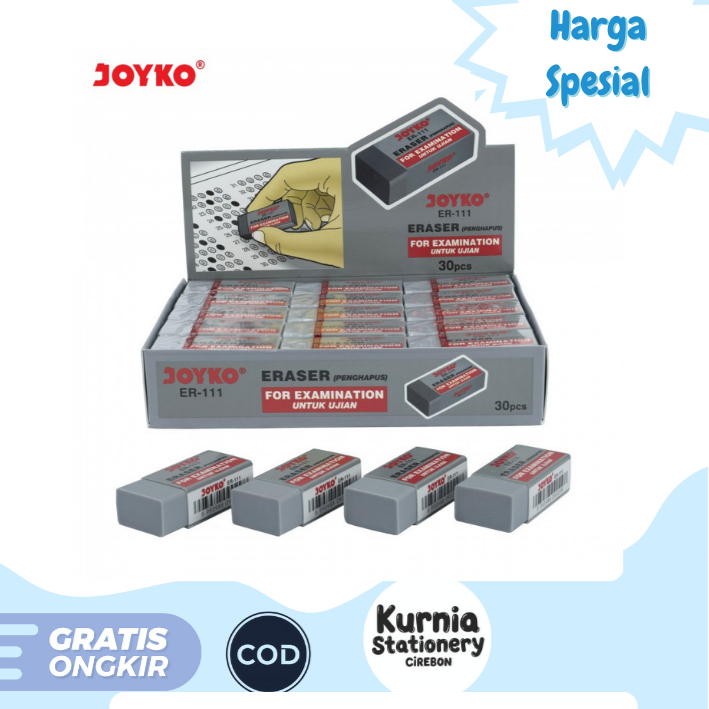 

Joyko Penghapus Eraser ER-111 Abu-Abu Kecil (Satuan)