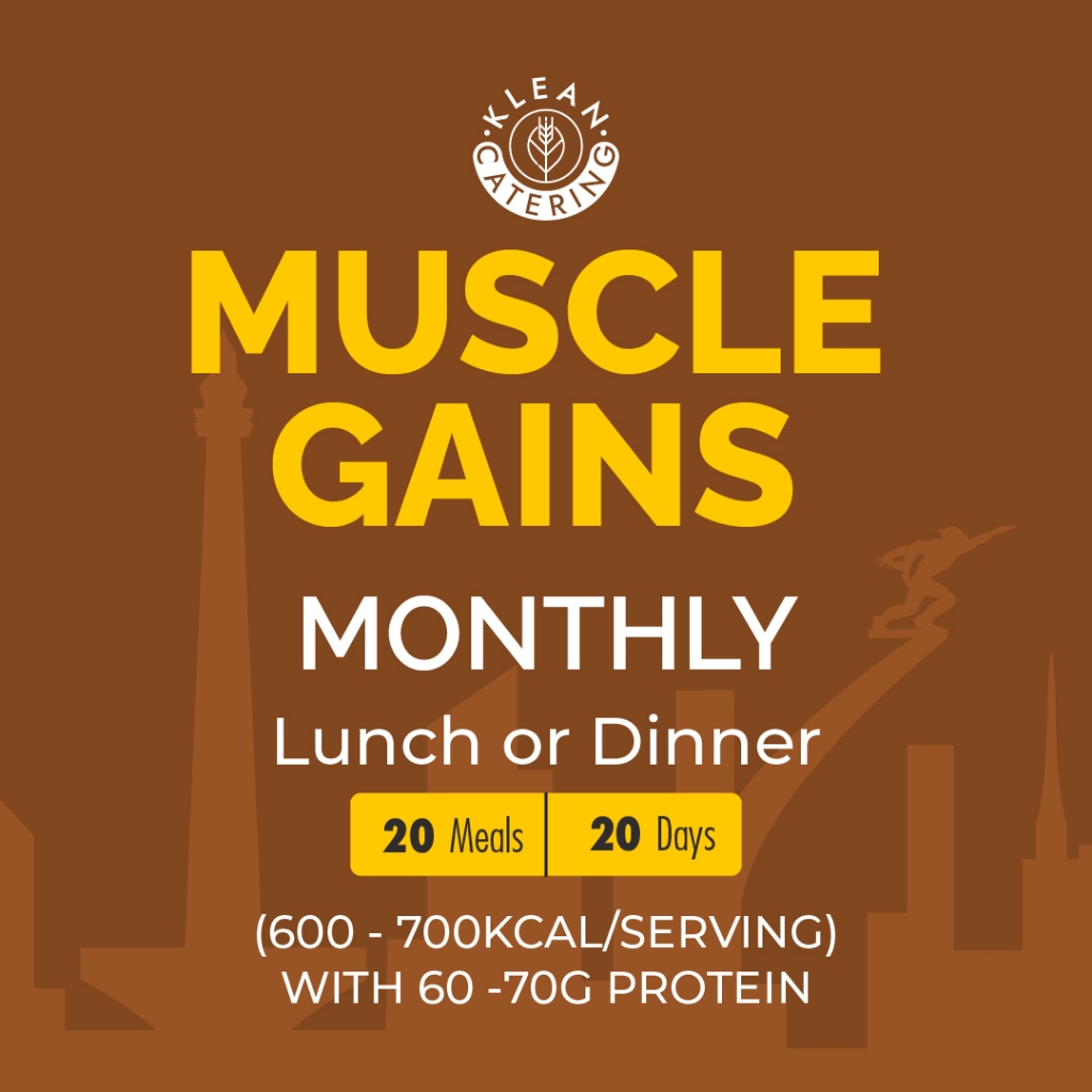 

Klean Gains Diet Catering Sehat - Monthly (20 Meals/20 Days)