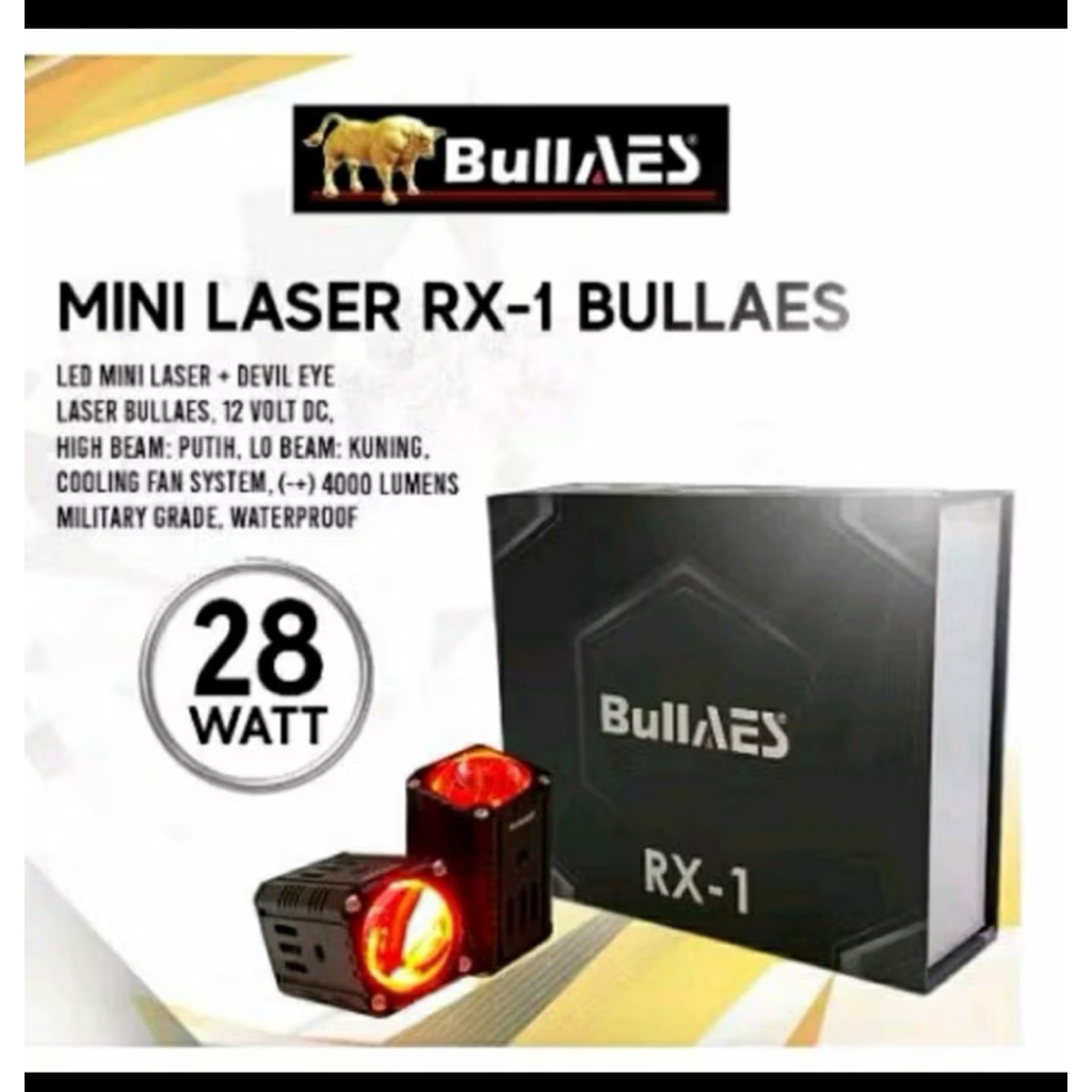 Mini Laser Bullaes RX 1 28 Watt Lampu tembak bullaes