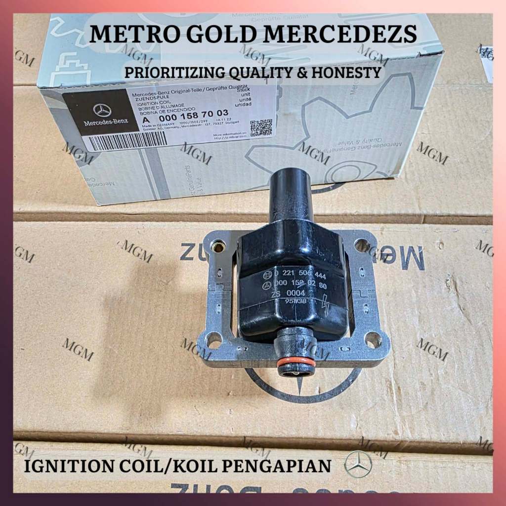 A0001587003 IGNITION COIL MERCEDES M104 M111 W210 W140 W124 W202 COIL PENGAPIAN MERCY