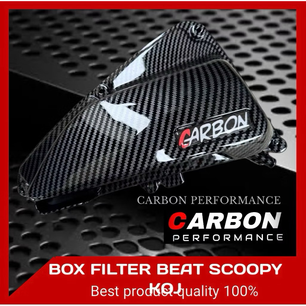 Tutup box filter carbon Beat delux scoopy genio kOJ - K1A