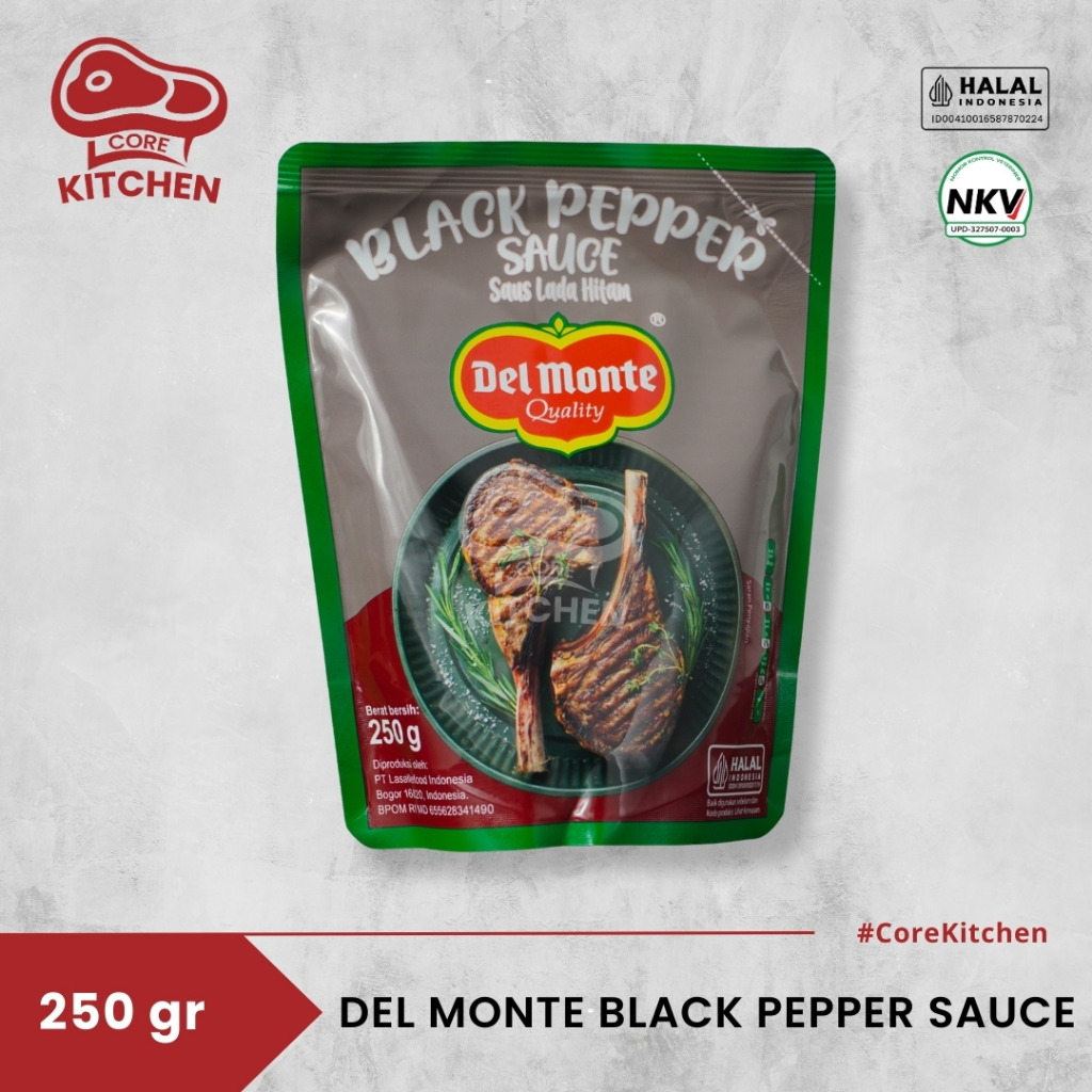 

Del Monte Black Pepper Sauce Saus Lada Hitam Delmonte 250 gram