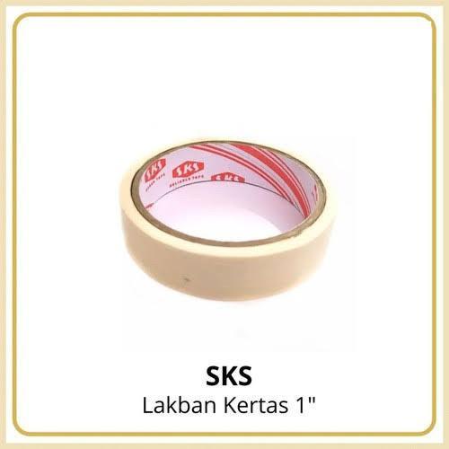 

SKS ISOLASI KERTAS 1" / LEM KERTAS / SOLATIP KERTAS / MASKING TAPE 24MM