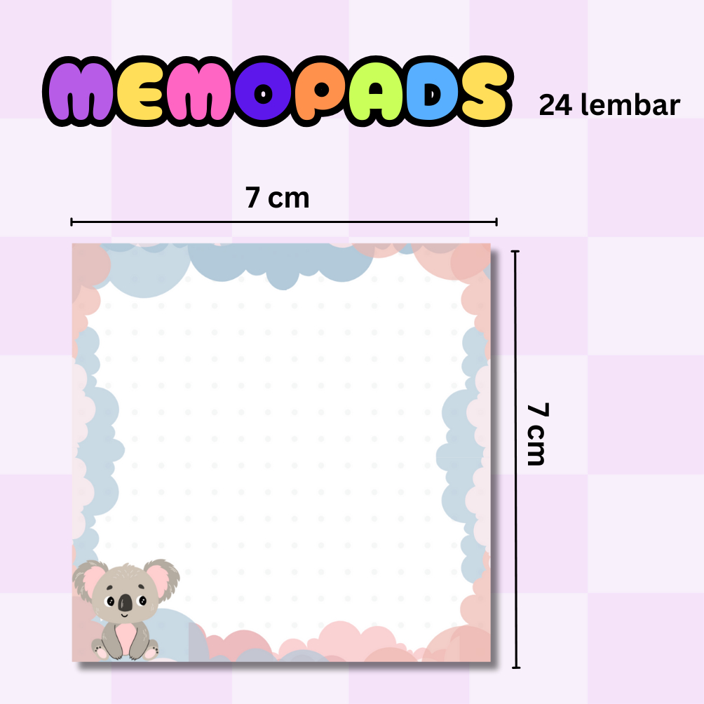 

Memopad - Sticky Notes No Sticky - Pastel Notes 24 lembar