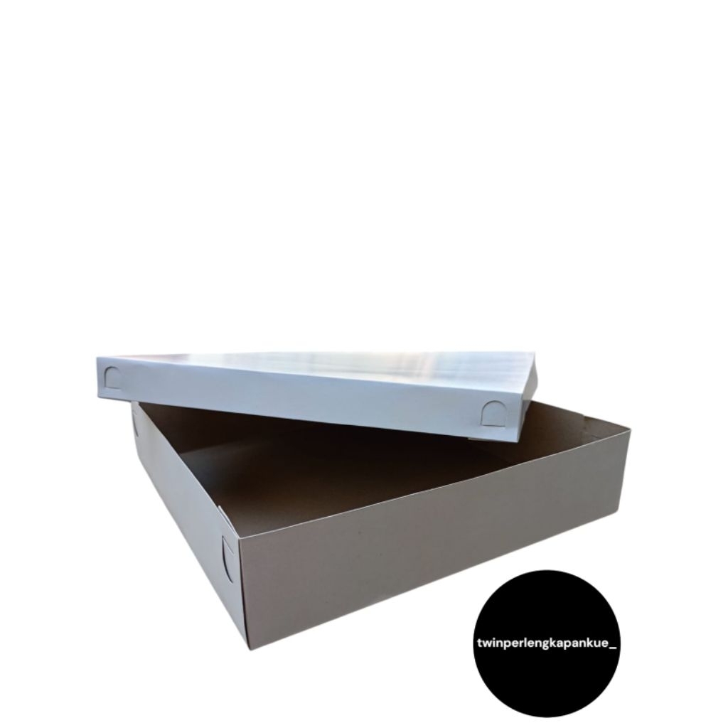 Dus Tart Box Tart 30x30x7cm Box Kue Duplex Tutup Pisah 350 Gsm